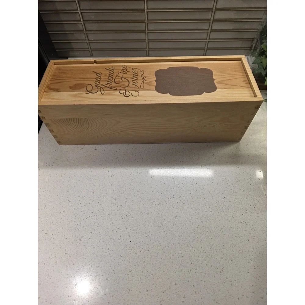 Wine Packaging Wooden Wine Box Gift Box Natural Wood Box Slide Opening